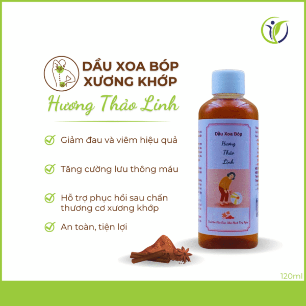 Rượu Xoa Bóp | Dầu Xoa Bóp Xương Khớp Hương Thảo Linh Chai 120ml