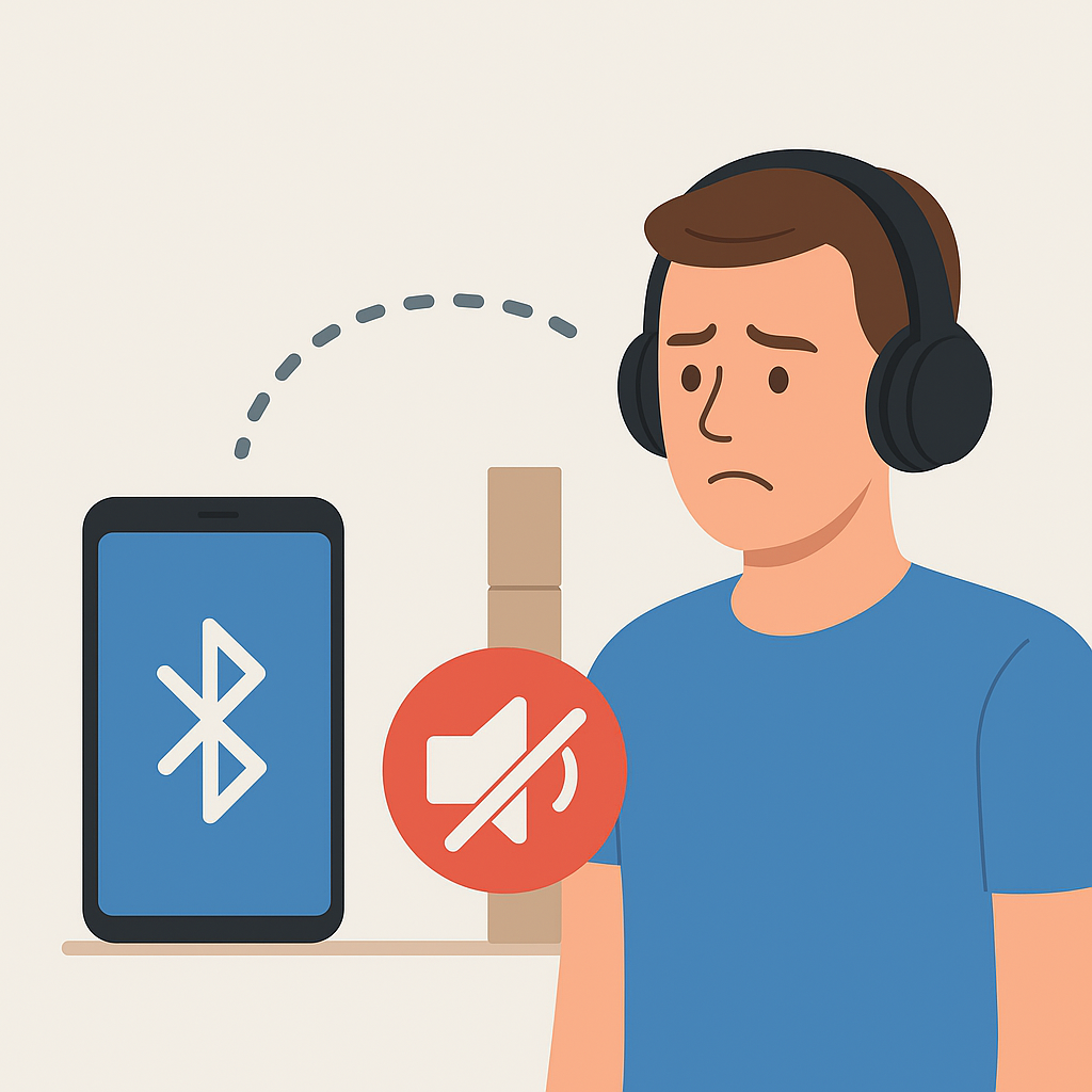Khoảng cách và vật cản có thể khiến tai nghe Bluetooth đã kết nối nhưng không nghe được âm thanh
