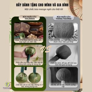 Búa ngải cứu cao cấp khác biệt hoàn toàn so với búa thông thường