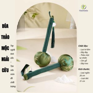 Búa ngải cứu được làm thủ công giúp bạn dễ dàng sử dụng để vỗ, gõ nhẹ, massage lên các vùng vai, cổ, lưng, chân tay…