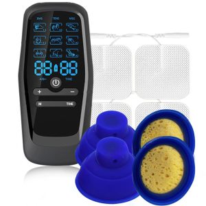 Máy Điện Xung Kết Hợp Giác Hơi Điều Khiển Kép Kèm 4 Miếng Dán + 4 Giác Hút Sillicon Lò Xo