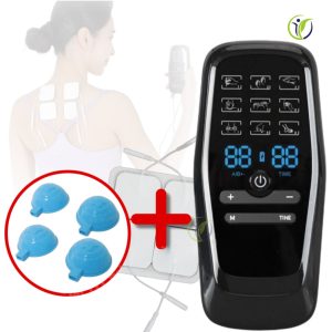 Máy massage điện xung kết hợp giác hơi đa năng màn hình kỹ thuật số EMS mới