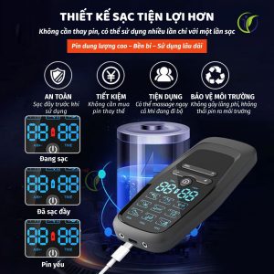 Máy xung điện đa năng có pin sạc dung lượng lớn, an toàn, tiết kiệm