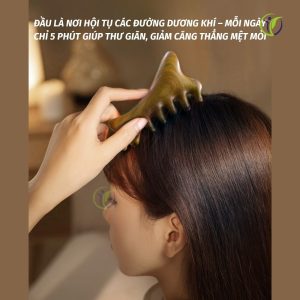 Dùng lược massage đầu hàng ngày giúp thư giãn, giảm căng thẳng mệt mỏi