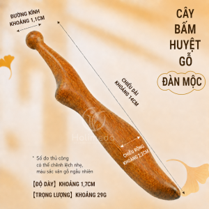 Thông số - kích thước của cây bấm huyệt gỗ đàn mộc
