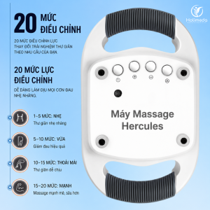 Máy massage Hercules với 20 cấp độ điều chỉnh phù hợp với mỗi người