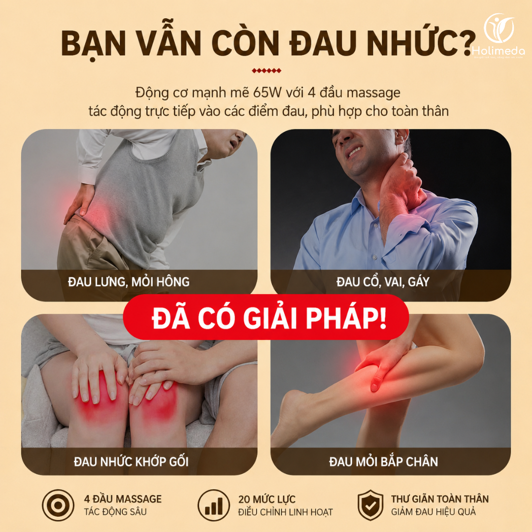 Máy massage cầm tay đa năng Hercules phù hợp với nhiều đối tượng