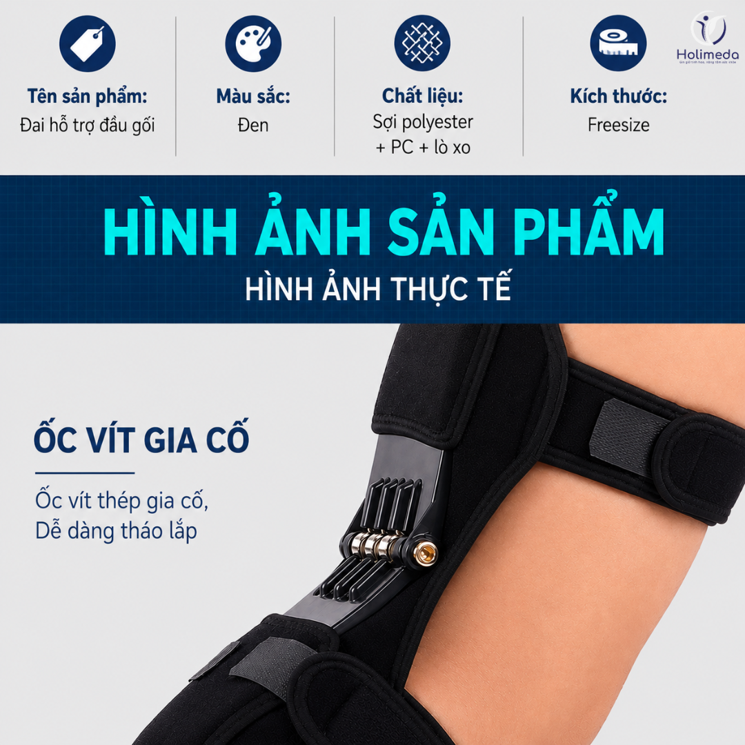 Thông số kỹ thuật của đai trợ lực đầu gối Carbon 3 lò xo.