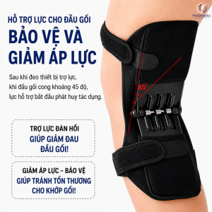Alternative view of Đai Trợ Lực Đầu Gối Carbon 3 Lò Xo – Hỗ Trợ Khớp Gối, Giảm Áp Lực Khi Vận Động
