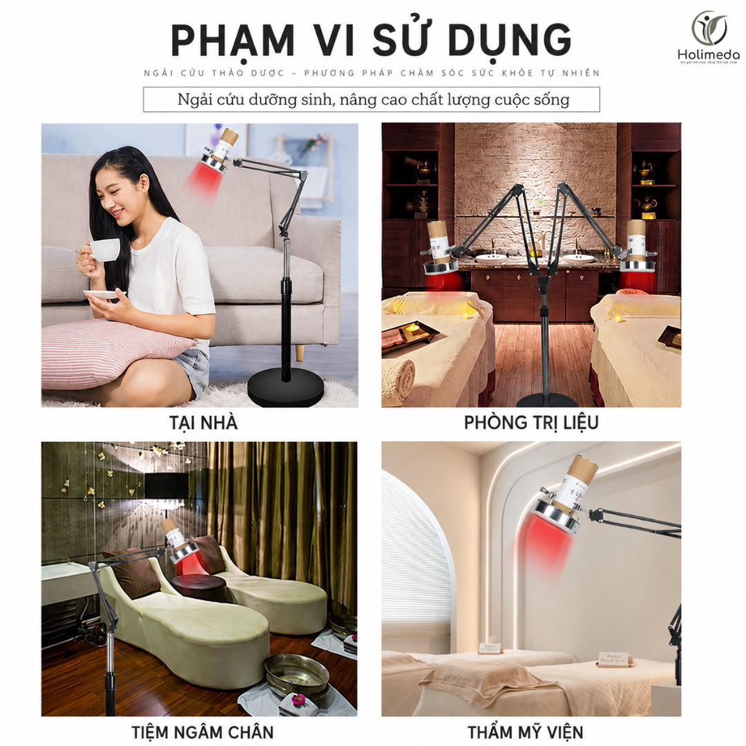 Giá đỡ cưu ngải phù hợp với nhiều đối tượng, kể cả ở nhà hay spa dưỡng sinh
