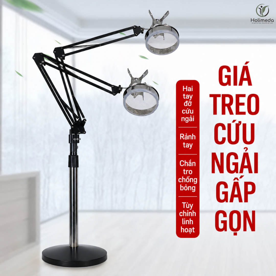 Giá đỡ điếu ngải tay gập linh hoạt, sử dụng tiện lợi